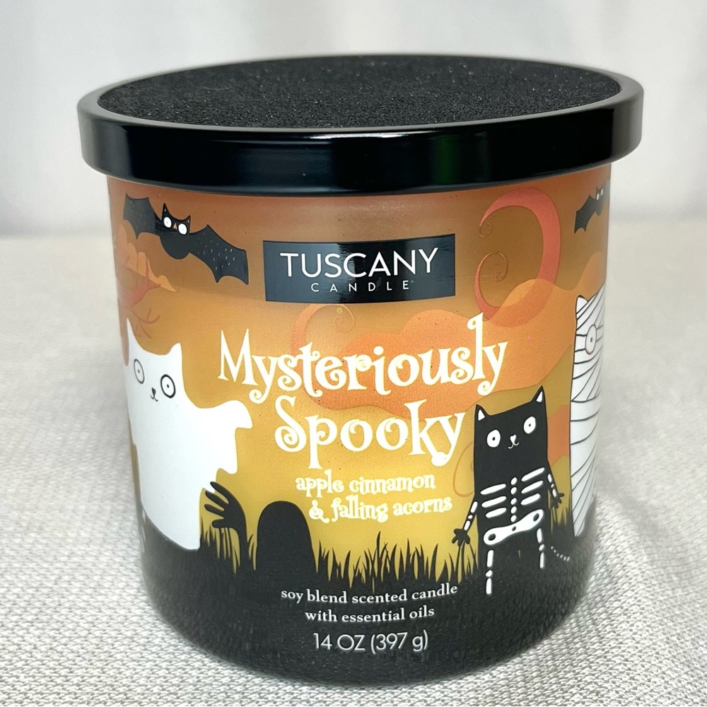 Tuscany 3-Wick Soy and Essential Oils Scented Candles with Halloween Theme - New - Picture 5 of 7
